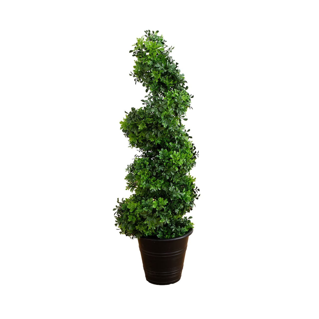 3ft. UV-Resistant Boxwood Spiral Topiary Artificial Tree in Decorative Planter